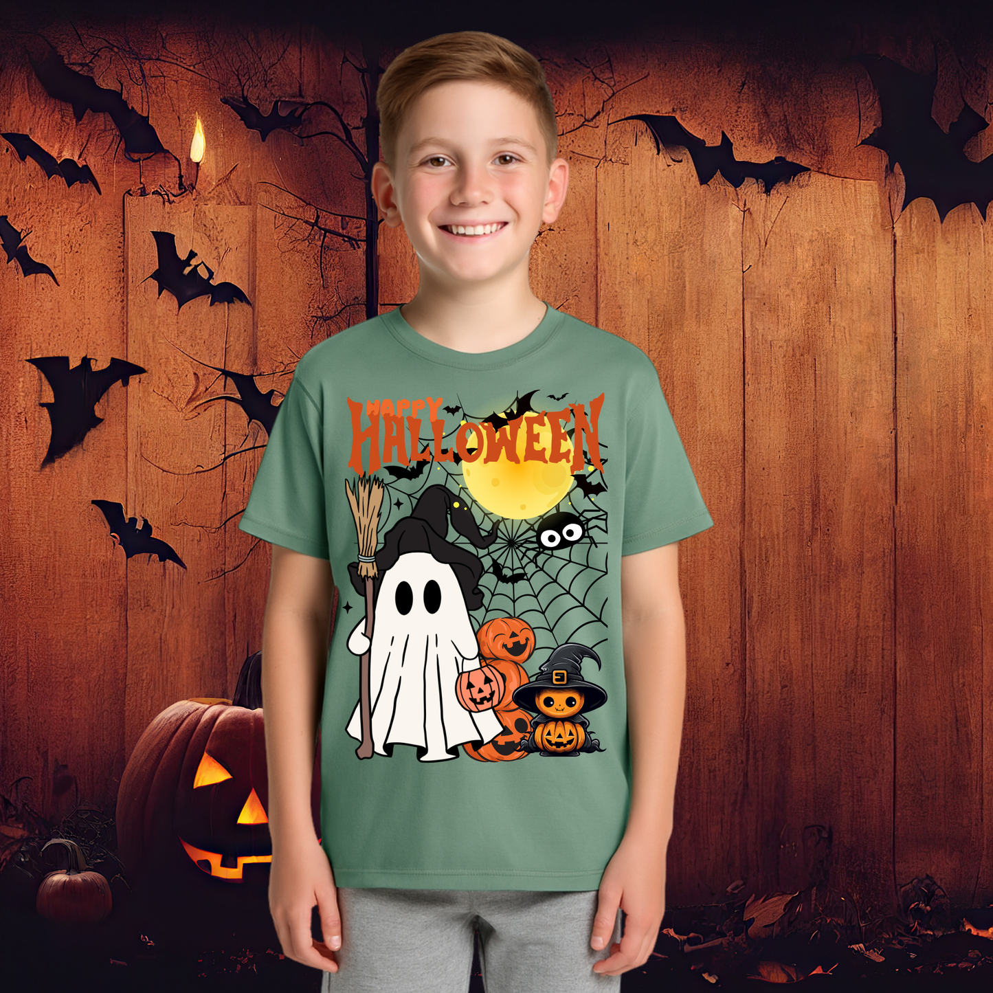Halloween - 3 Spooky Designs - Boy's Tee