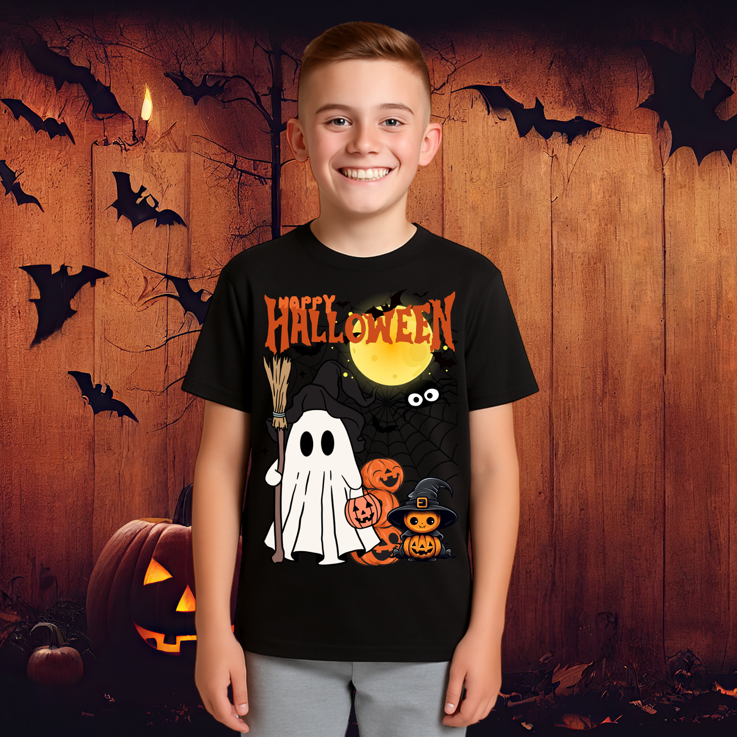 Halloween - 3 Spooky Designs - Boy's Tee