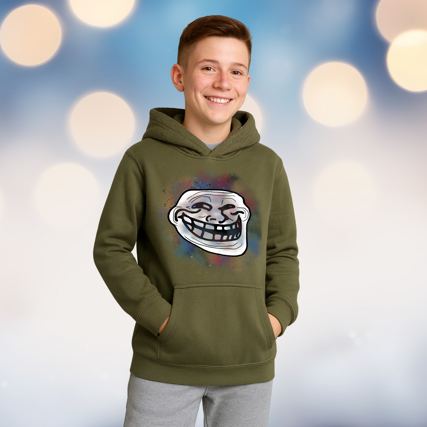 Boy's Hood - Troll Face