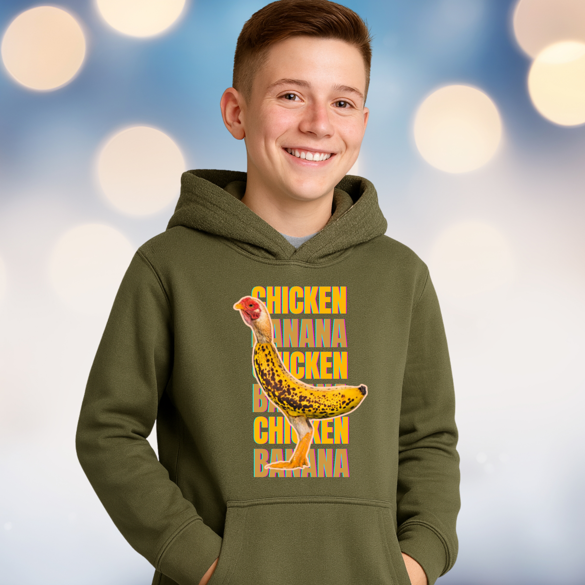 Chicken Banana - 3 Fun Designs - Boy's Hood