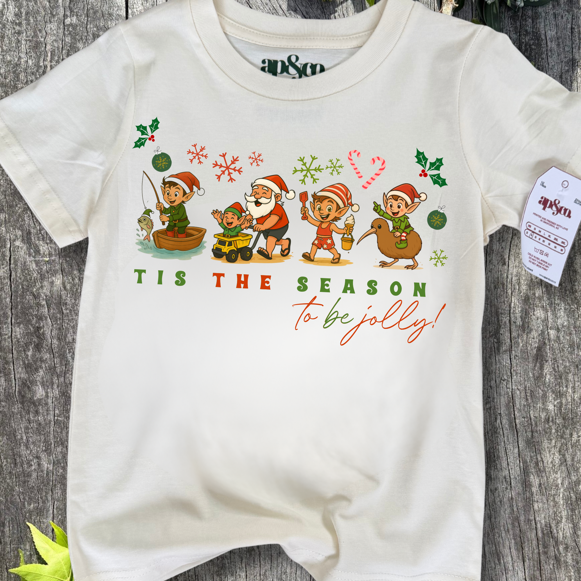 Tis the season to be jolly | Kiwi Christmas - Kids Fits