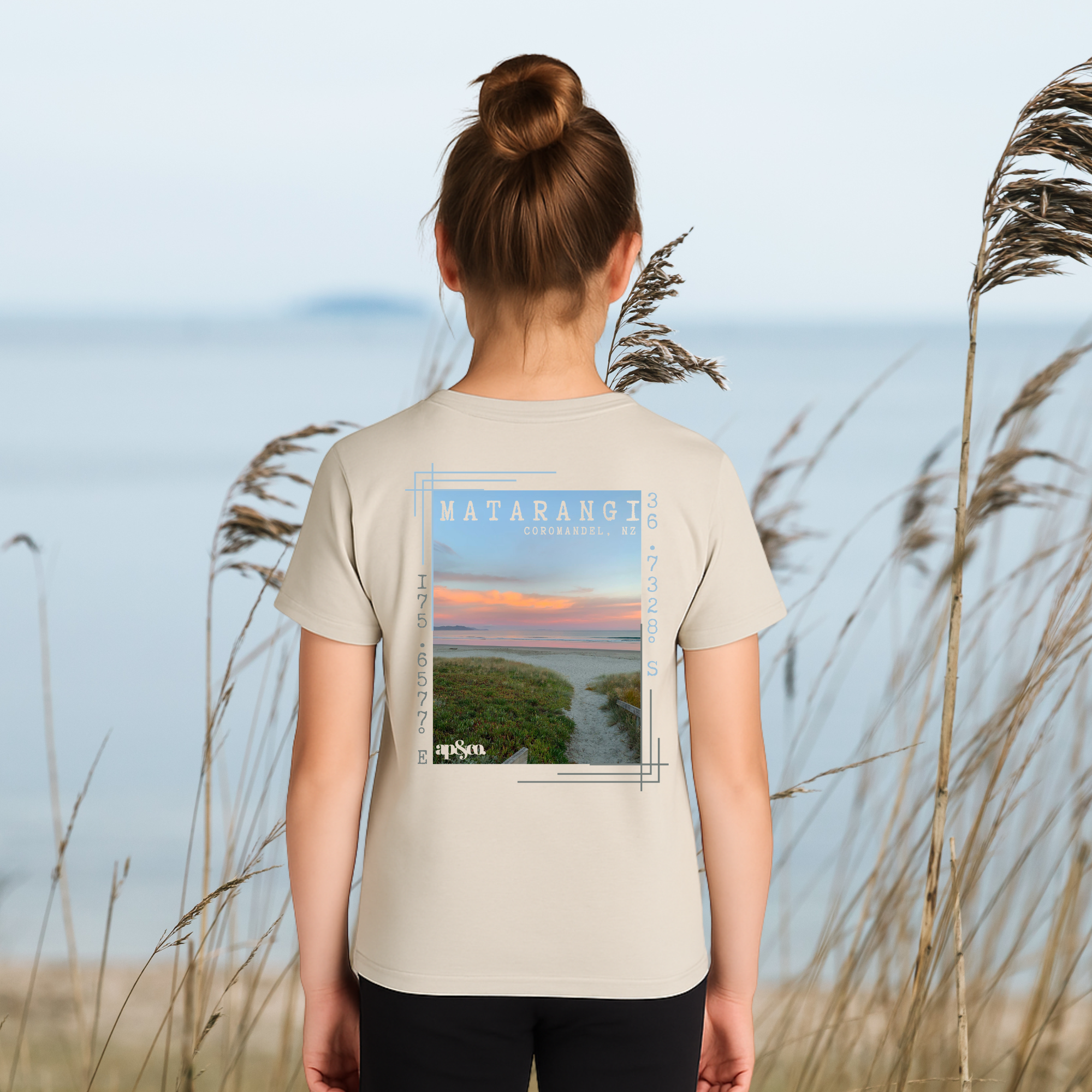 Matarangi, NZ - Girl's Tee, 4x Design Options