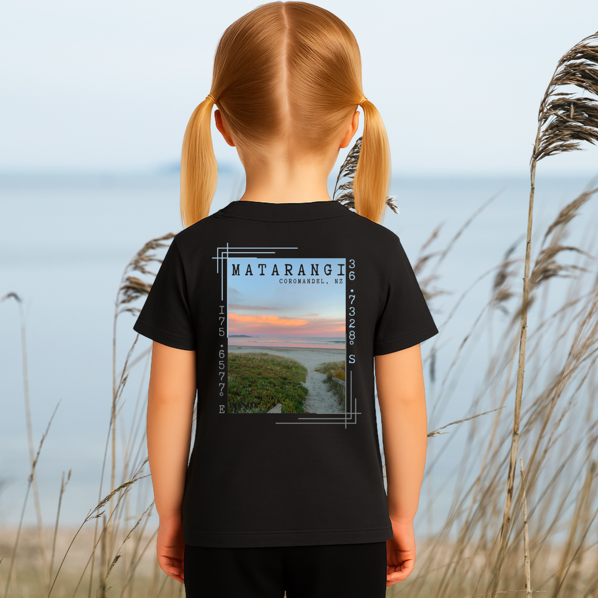 Matarangi, NZ - Girl's Tee, 4x Design Options