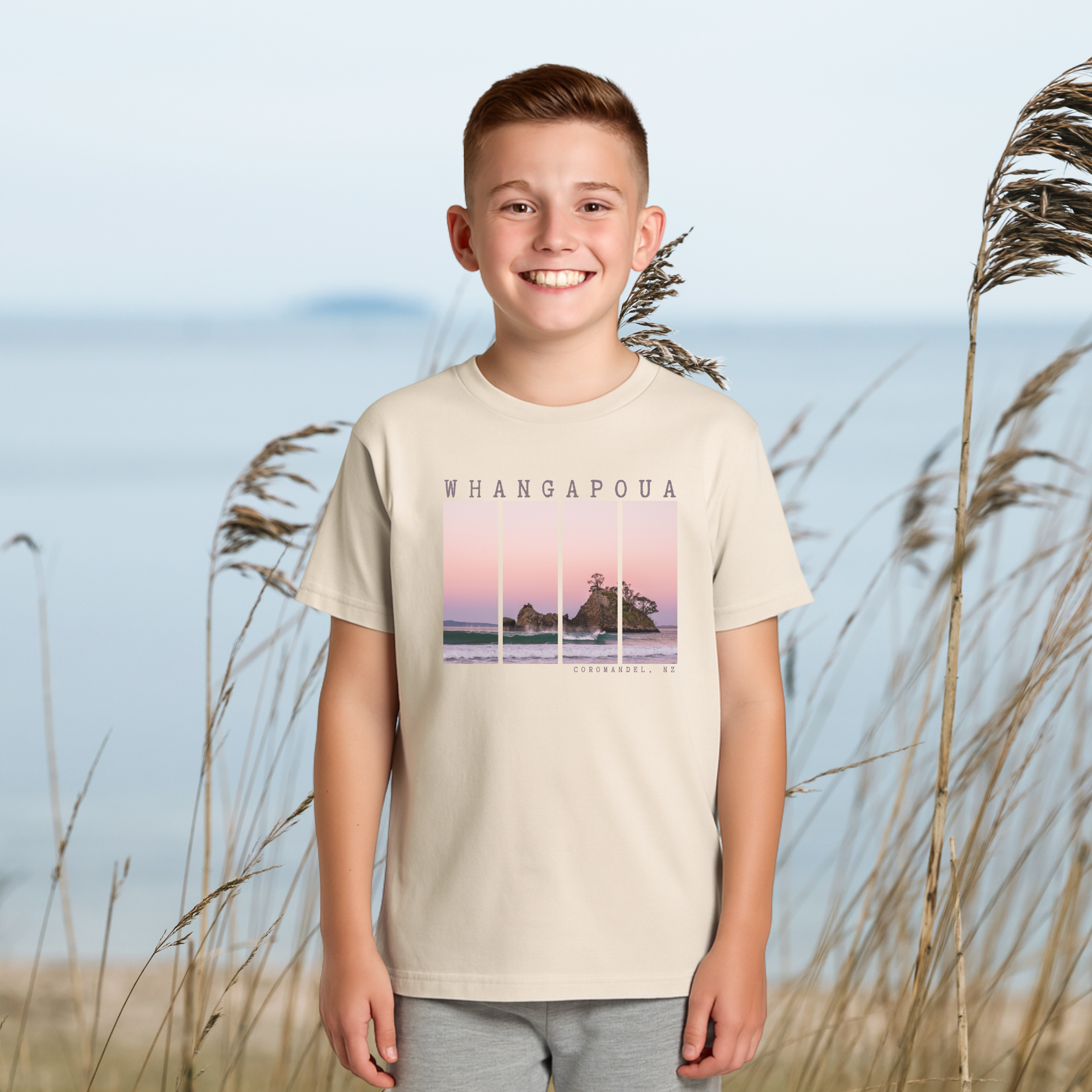 Whangapoua, NZ - Boy's Tee, 3x Design Options