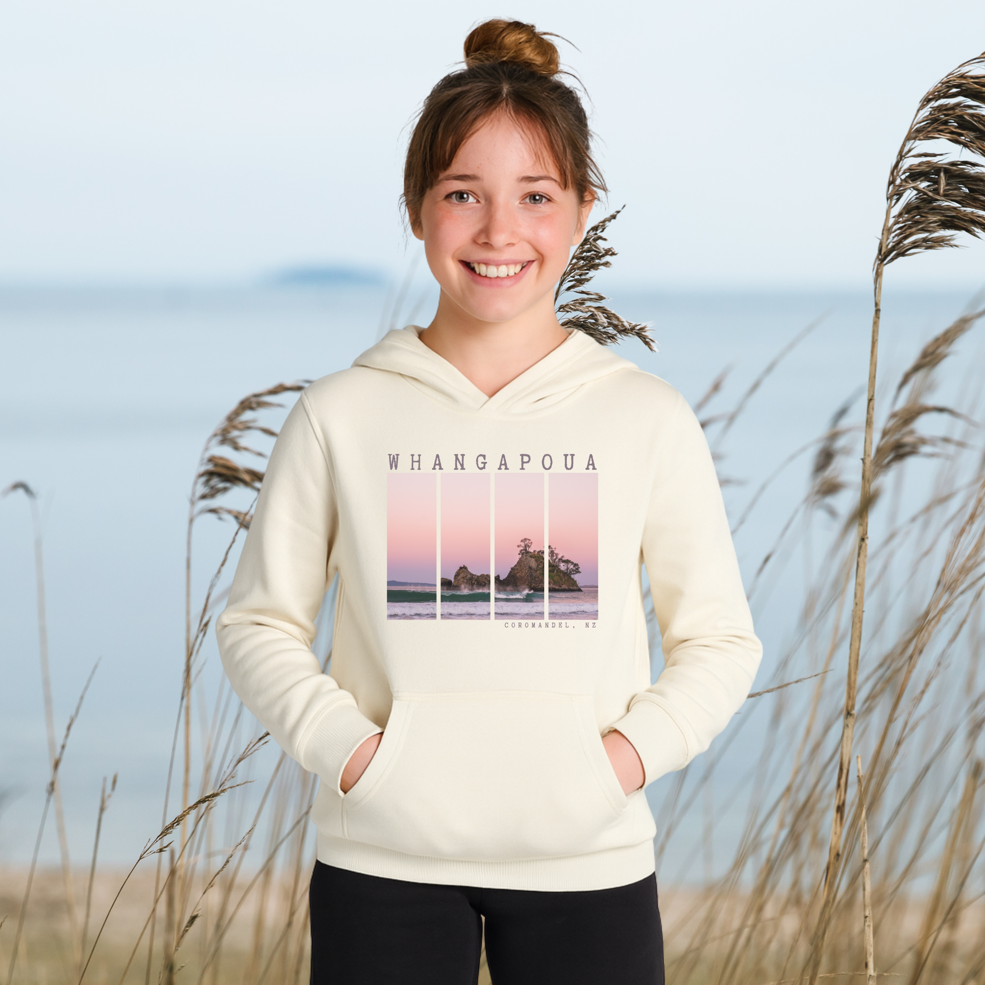 Whangapoua, NZ - Girl's Hoodie, 3x Design Options