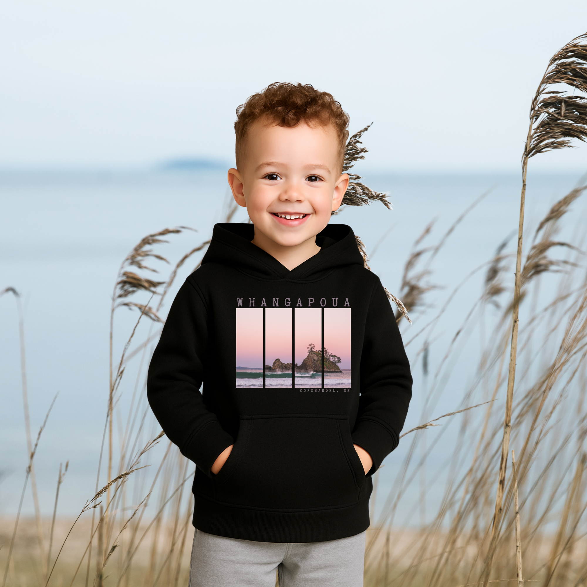 Whangapoua, NZ - Boy's Hoodie, 3x Design Options