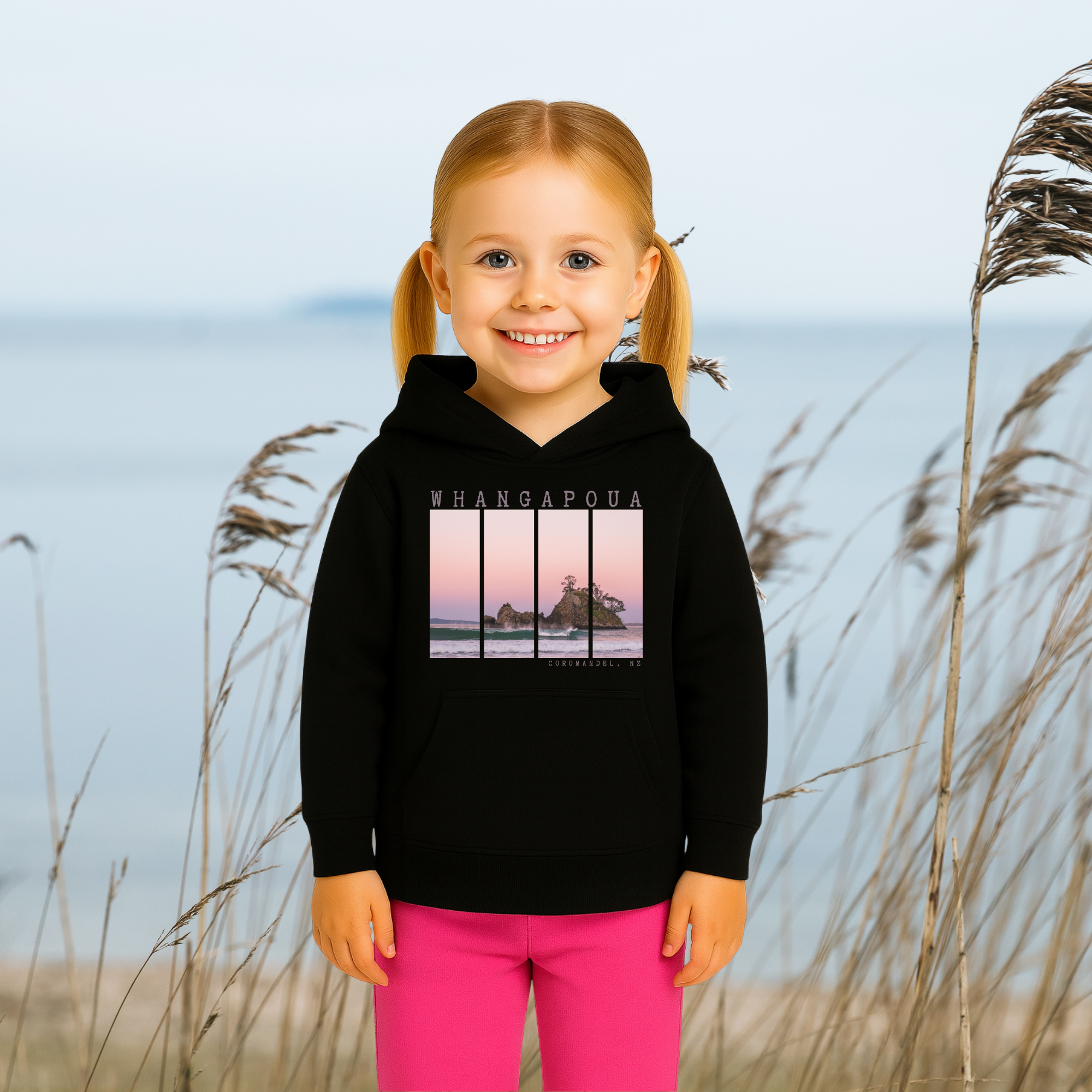 Whangapoua, NZ - Girl's Hoodie, 3x Design Options
