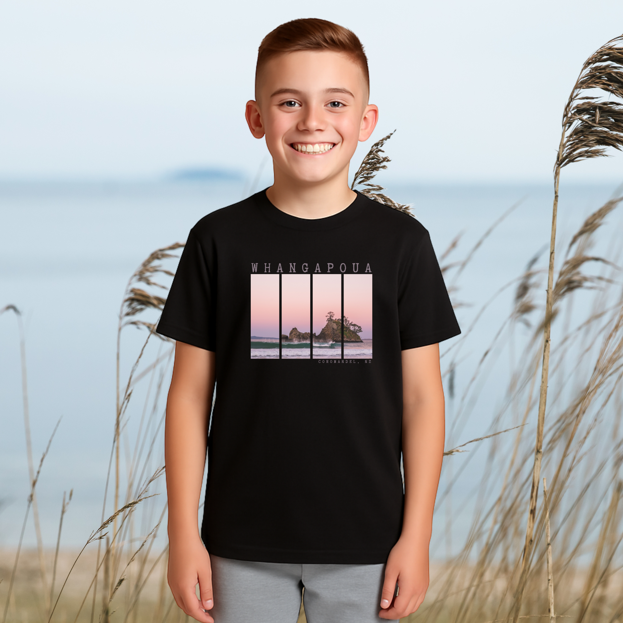 Whangapoua, NZ - Boy's Tee, 3x Design Options
