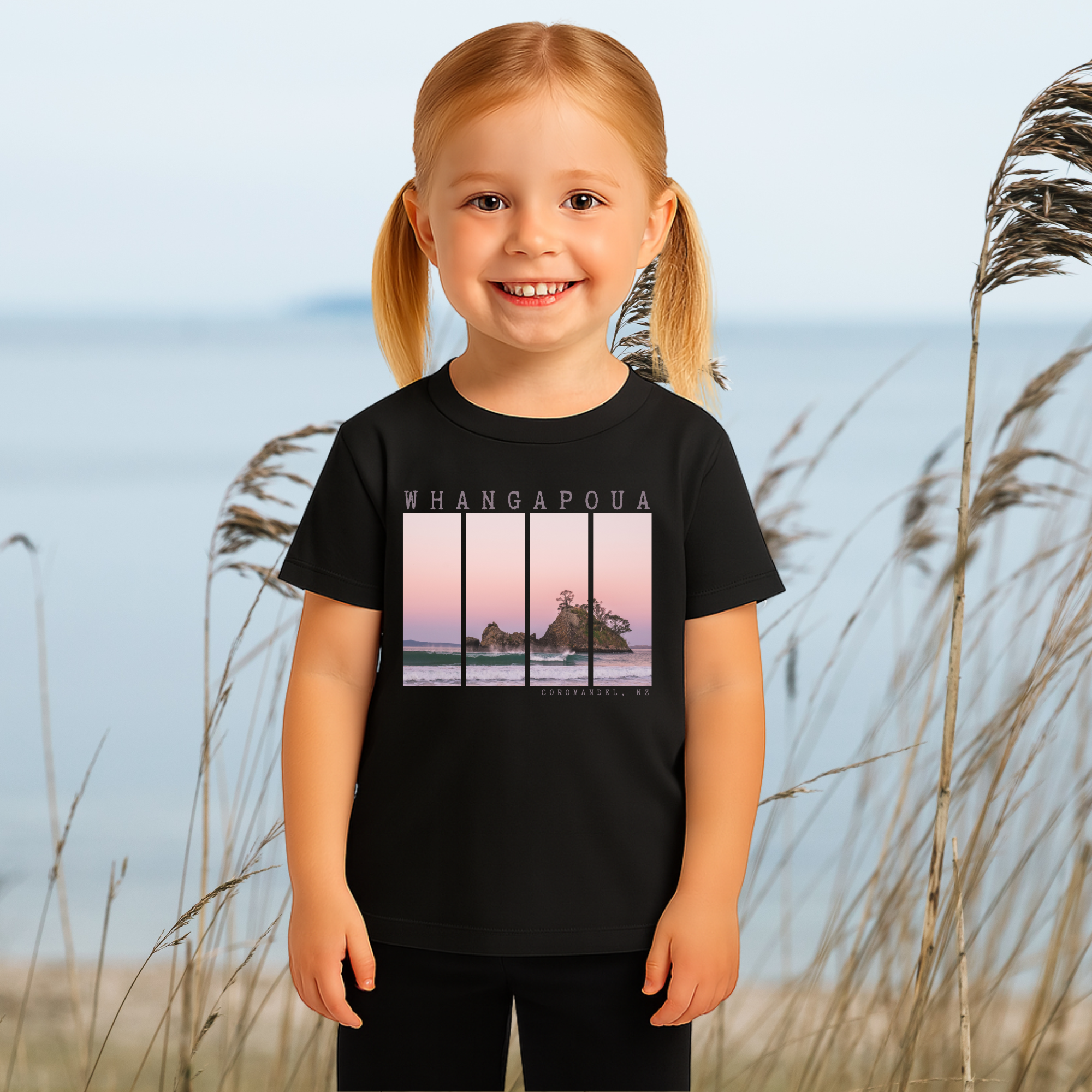 Whangapoua, NZ - Girl's Tee, 3x Design Options