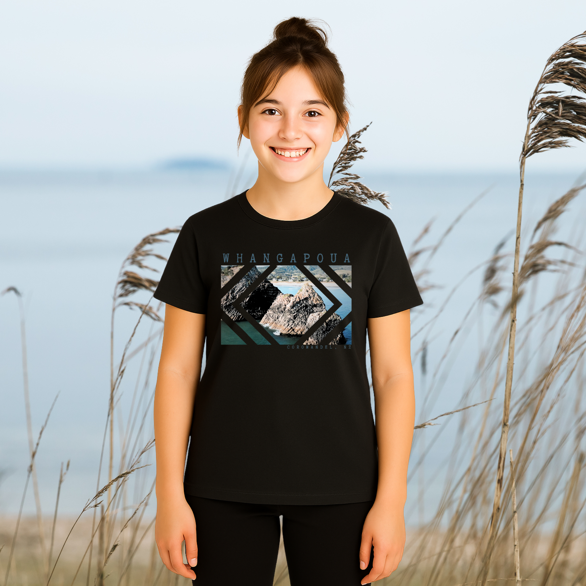Whangapoua, NZ - Girl's Tee, 3x Design Options