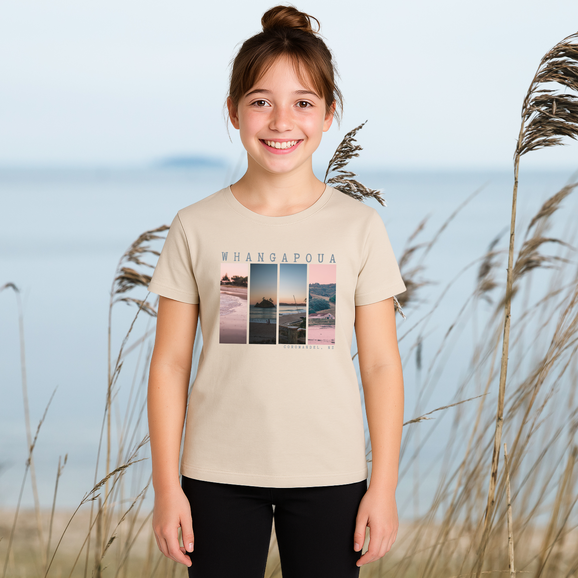 Whangapoua, NZ - Girl's Tee, 3x Design Options