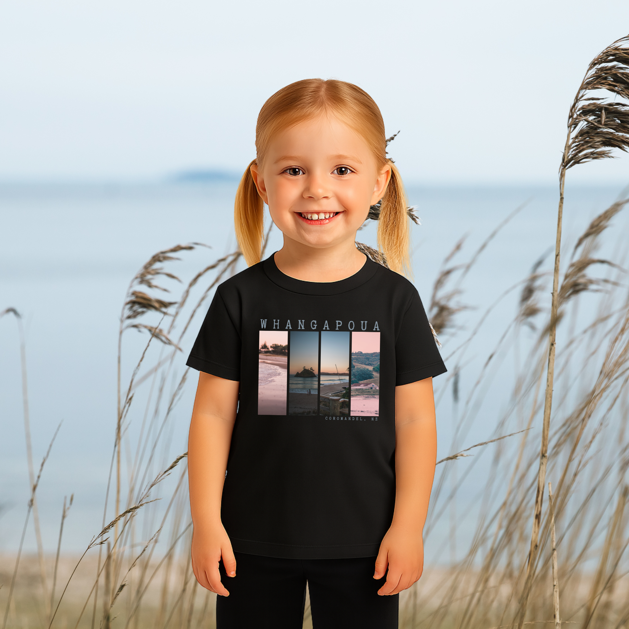 Whangapoua, NZ - Girl's Tee, 3x Design Options