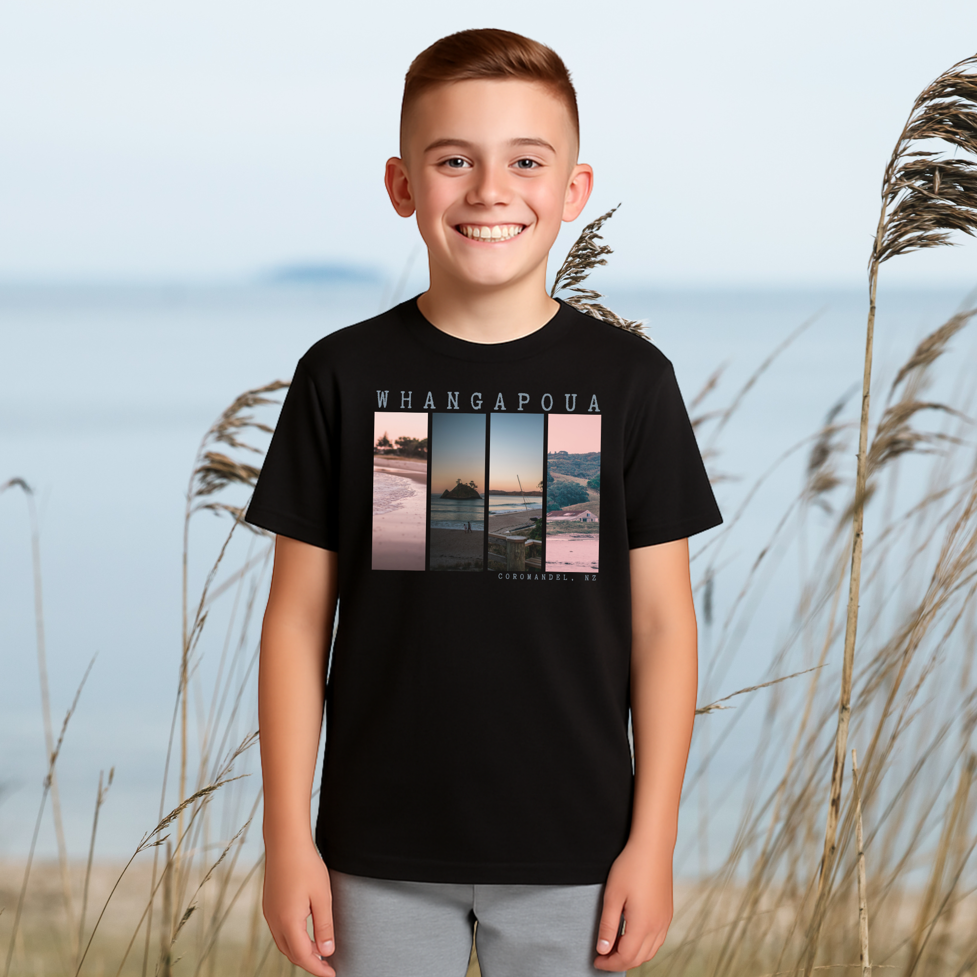 Whangapoua, NZ - Boy's Tee, 3x Design Options