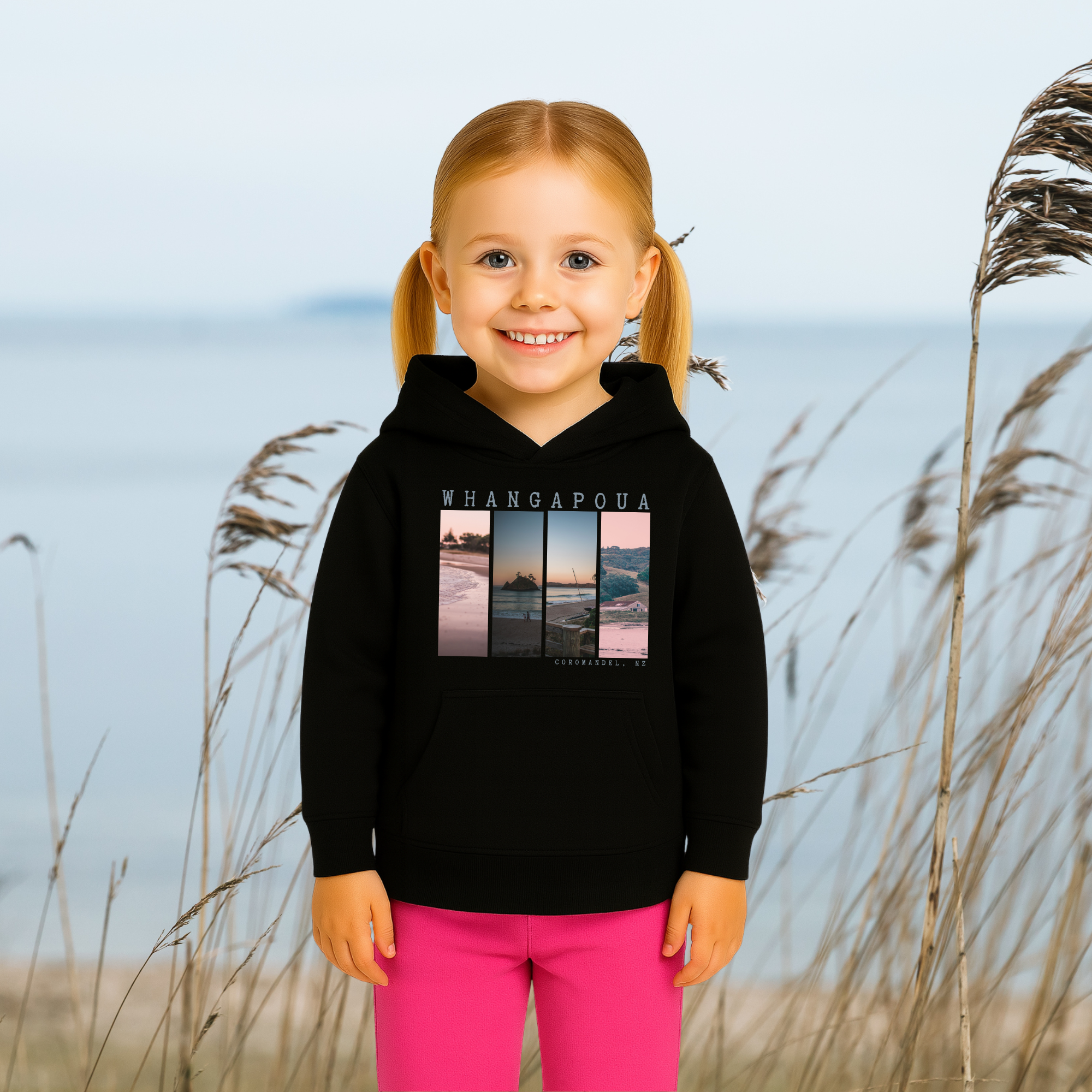Whangapoua, NZ - Girl's Hoodie, 3x Design Options