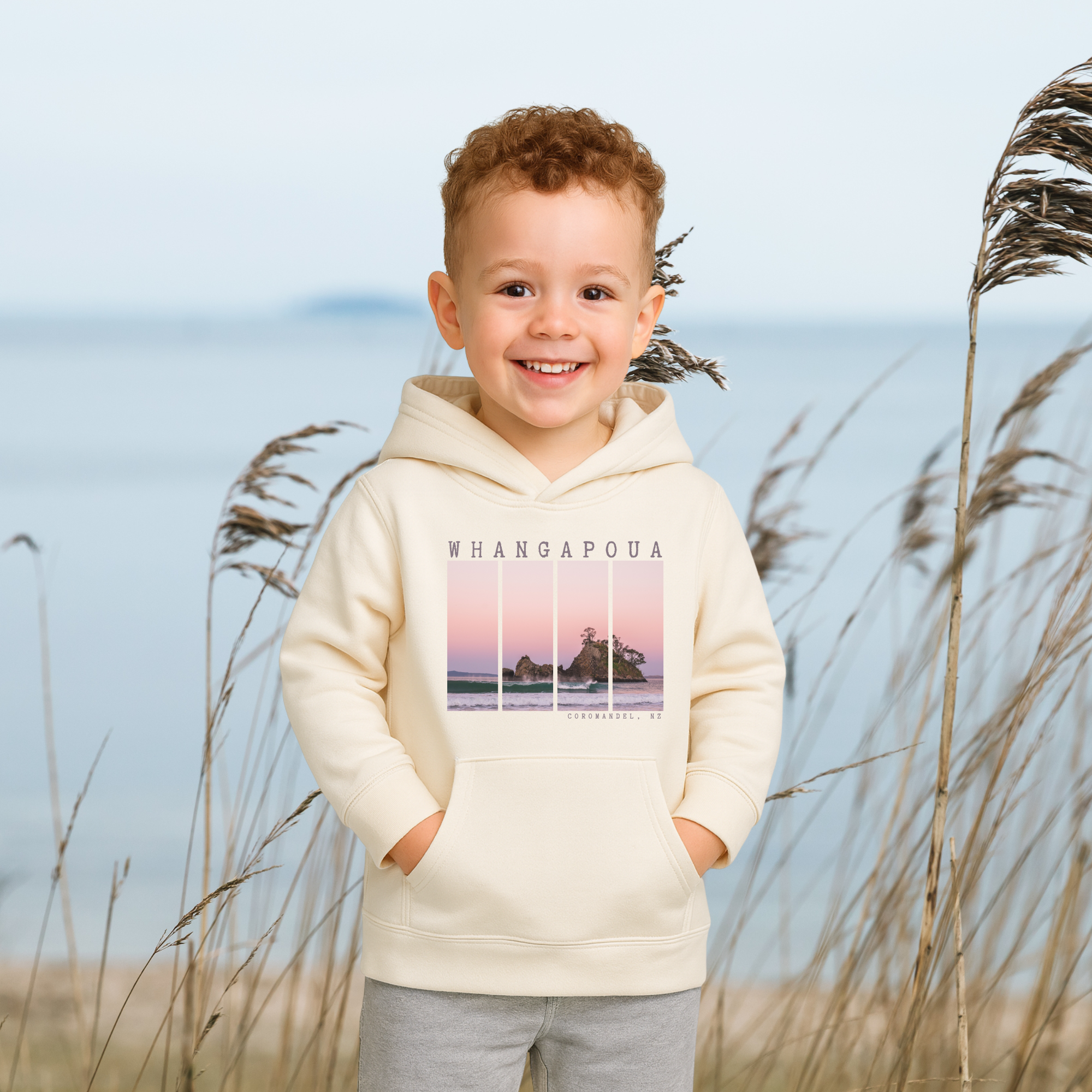 Whangapoua, NZ - Boy's Hoodie, 3x Design Options